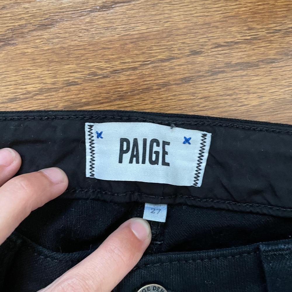 Paige Straight Jeans in Black
